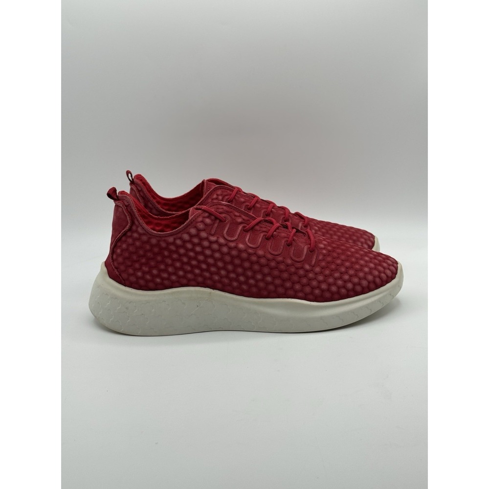 ECCO Therap Shoes Womens 41 Red Nubuck Honeycomb Chunky Platform Sneakers